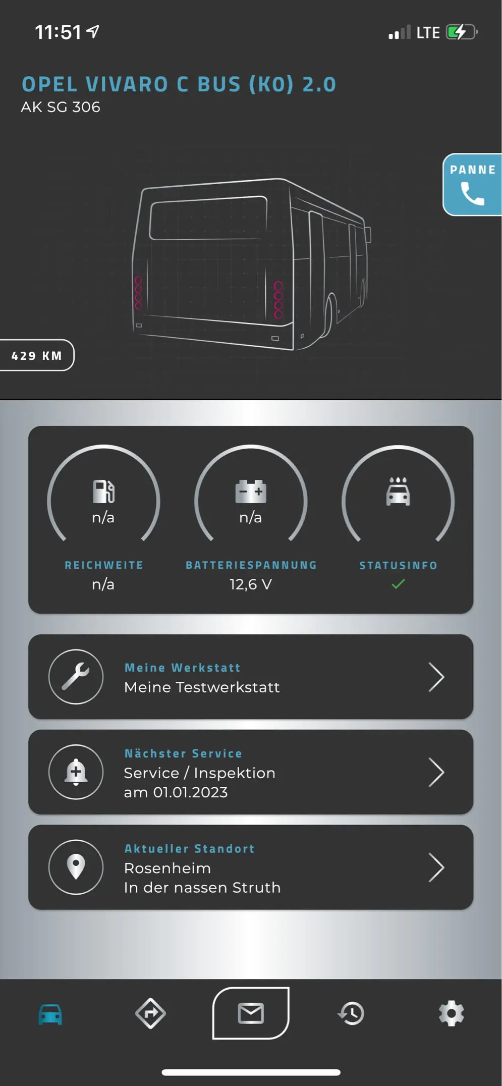 Bild 5 Dashboard der App